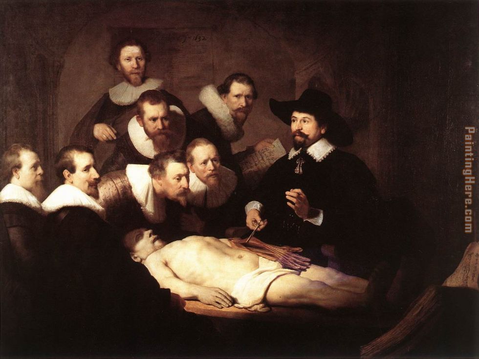 The Anatomy Lesson of Dr Tulp painting - Rembrandt The Anatomy Lesson of Dr Tulp art painting